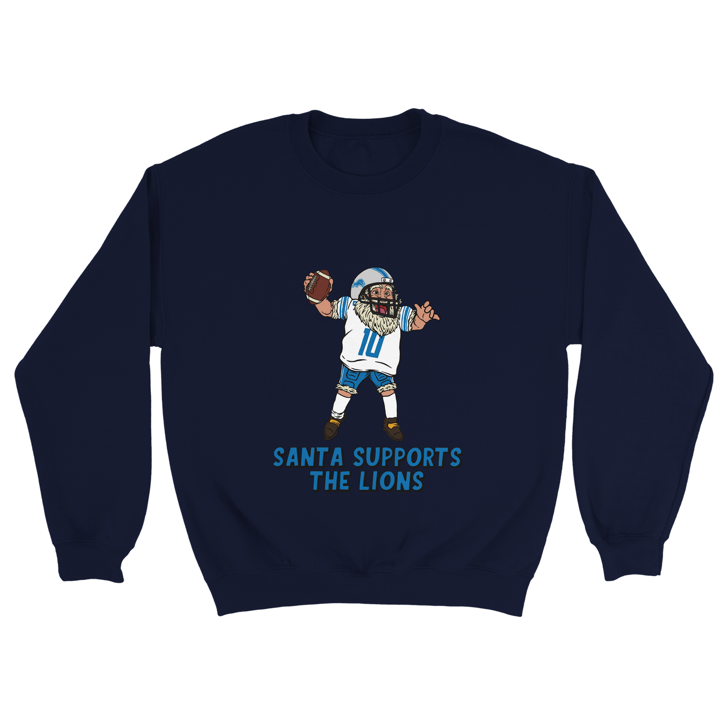 Detroit Lions Unisex Crewneck Santa Sweatshirt