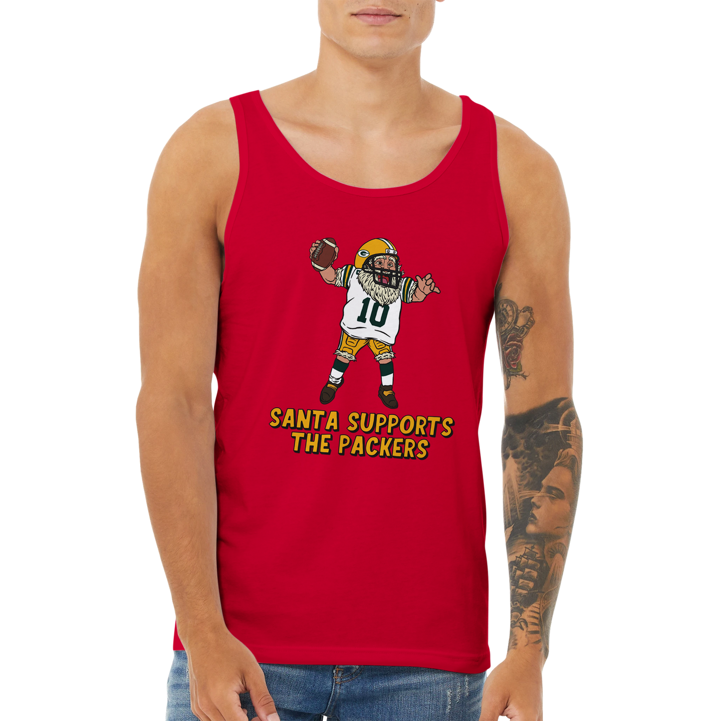 Green Bay Packers Unisex Santa Tank Top