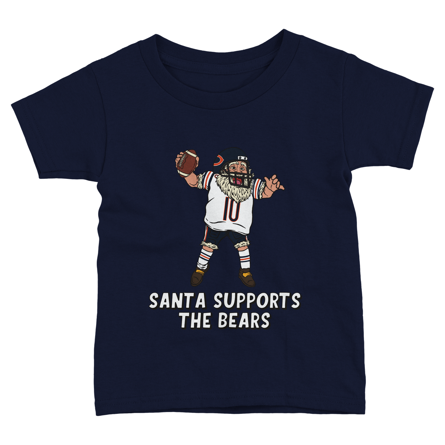 Chicago Bears Toddler Fine Jersey Santa T-Shirt