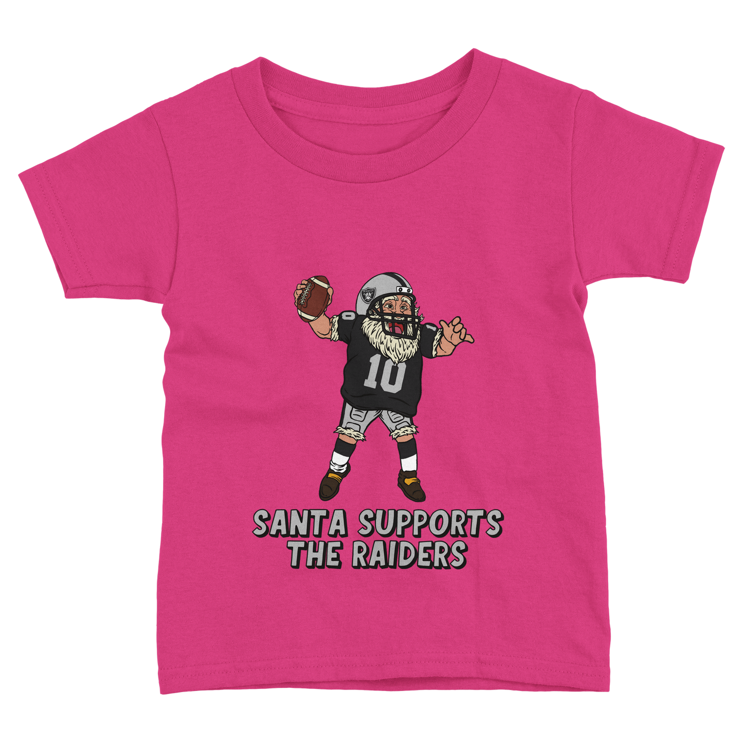 Las Vegas Raiders Toddler Fine Jersey Santa T-Shirt