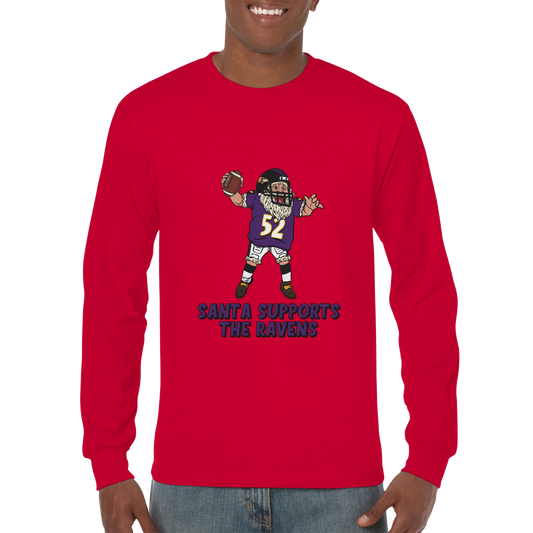 Baltimore Ravens Unisex Longsleeve Santa T-shirt