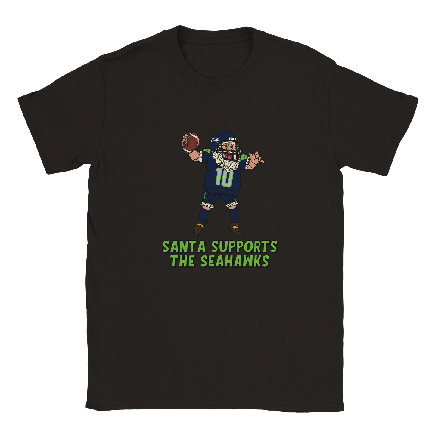 Seattle Seahawks Kids Crewneck Santa T-shirt