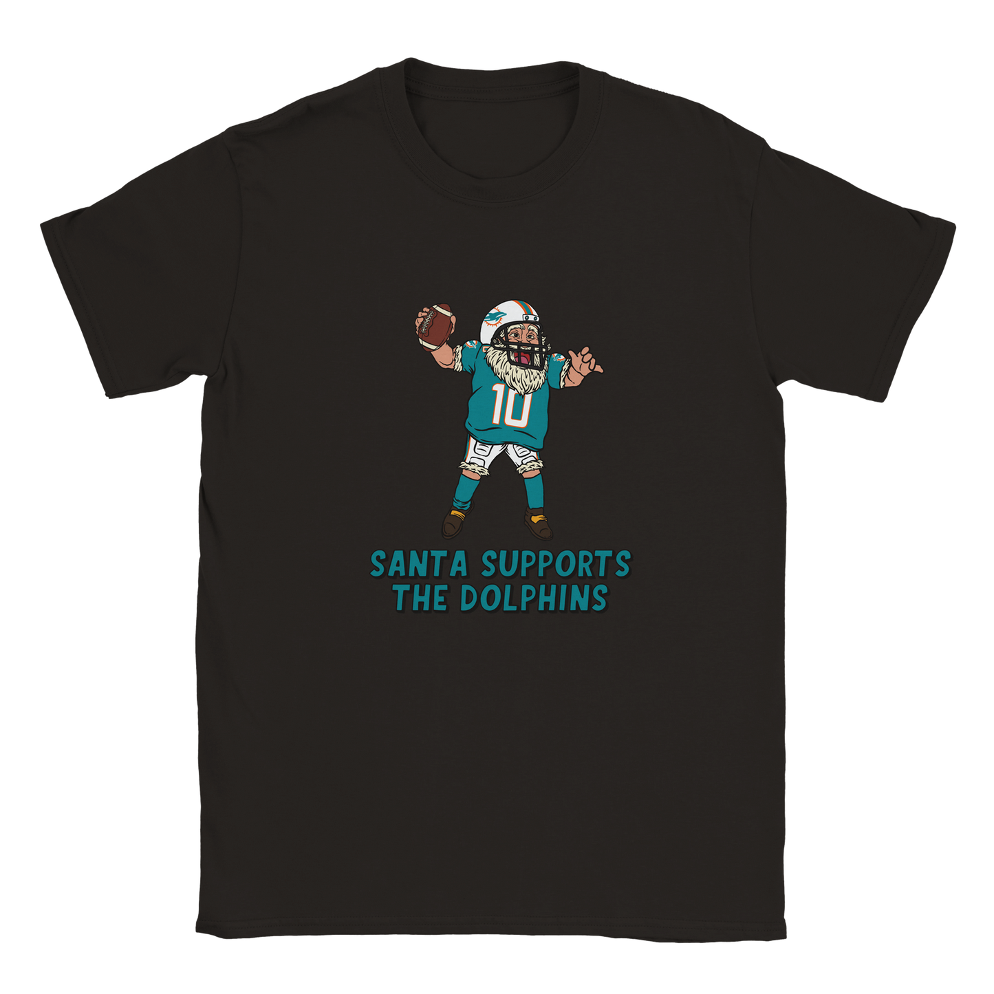 Miami Dolphins Kids Crewneck Santa T-shirt