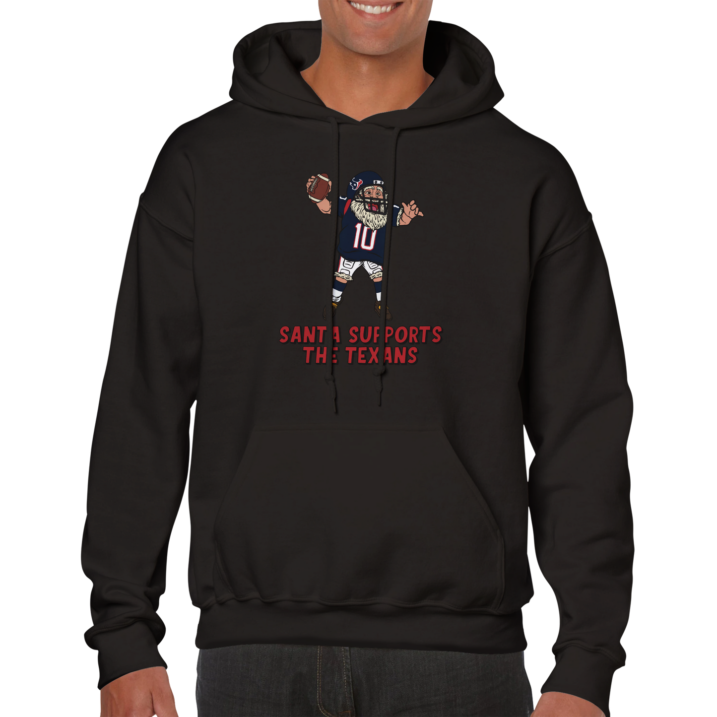 Houston Texans Unisex Pullover Santa Hoodie