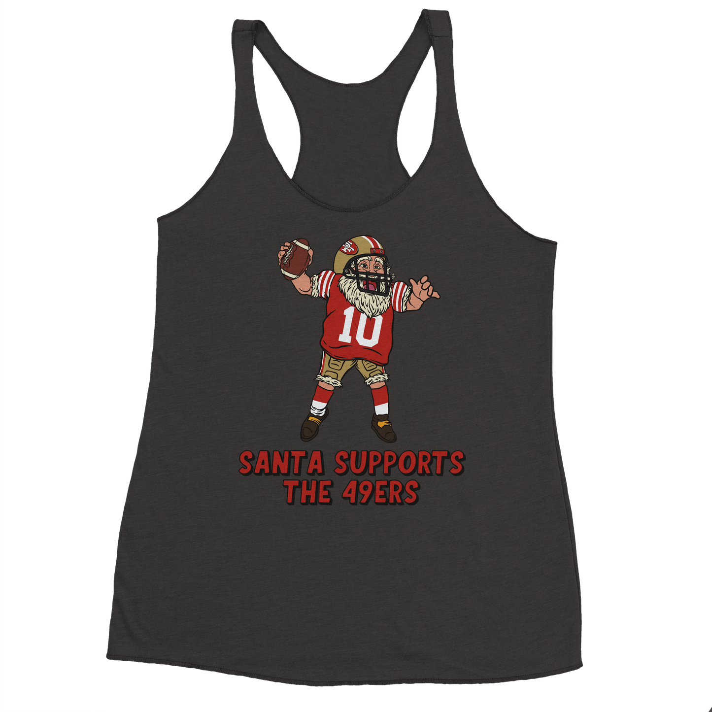 San Francisco 49ers Women's Racerback Santa Tank Top