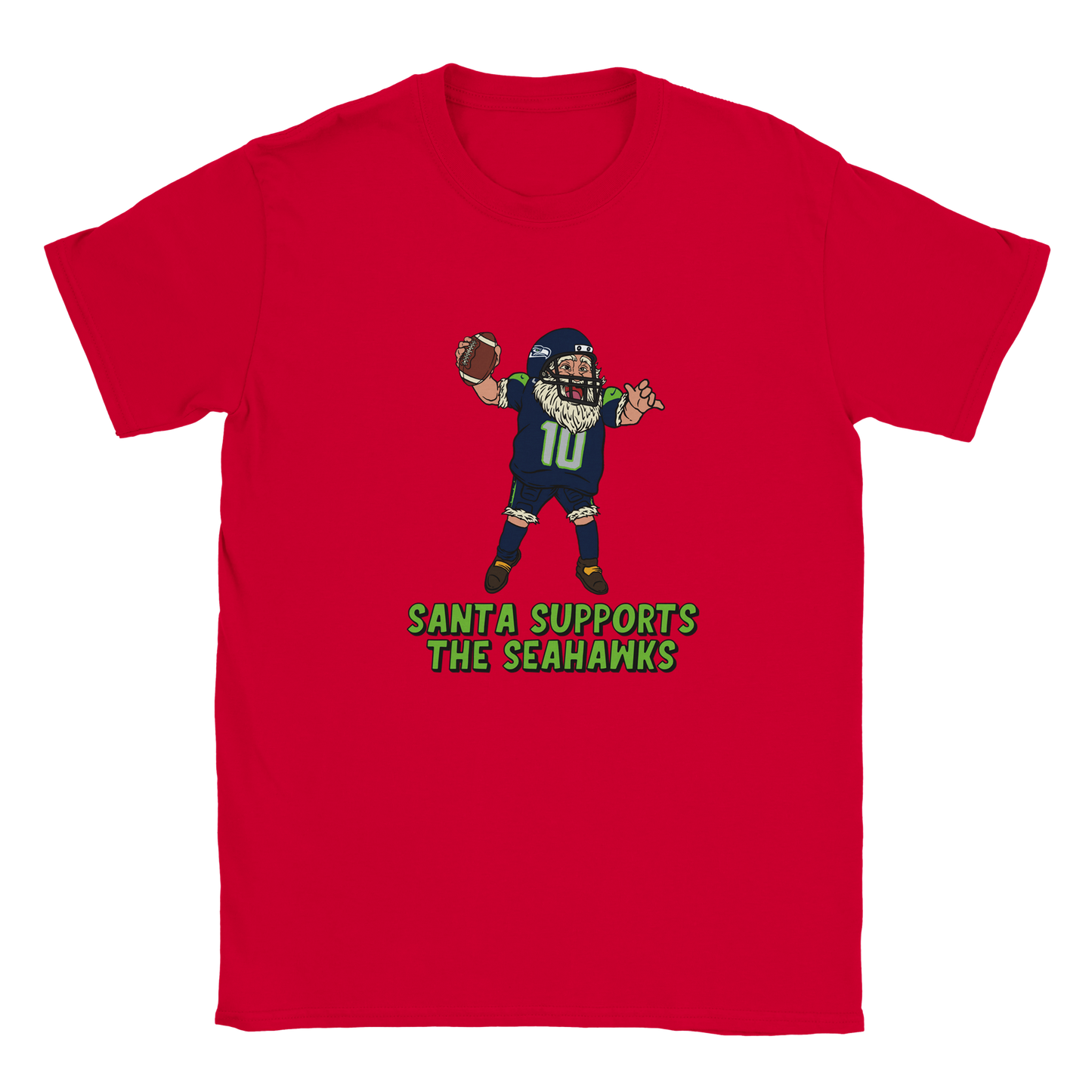 Seattle Seahawks Kids Crewneck Santa T-shirt