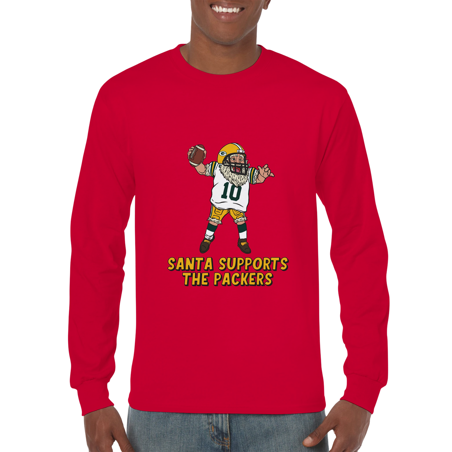 Green Bay Packers Unisex Longsleeve Santa T-shirt