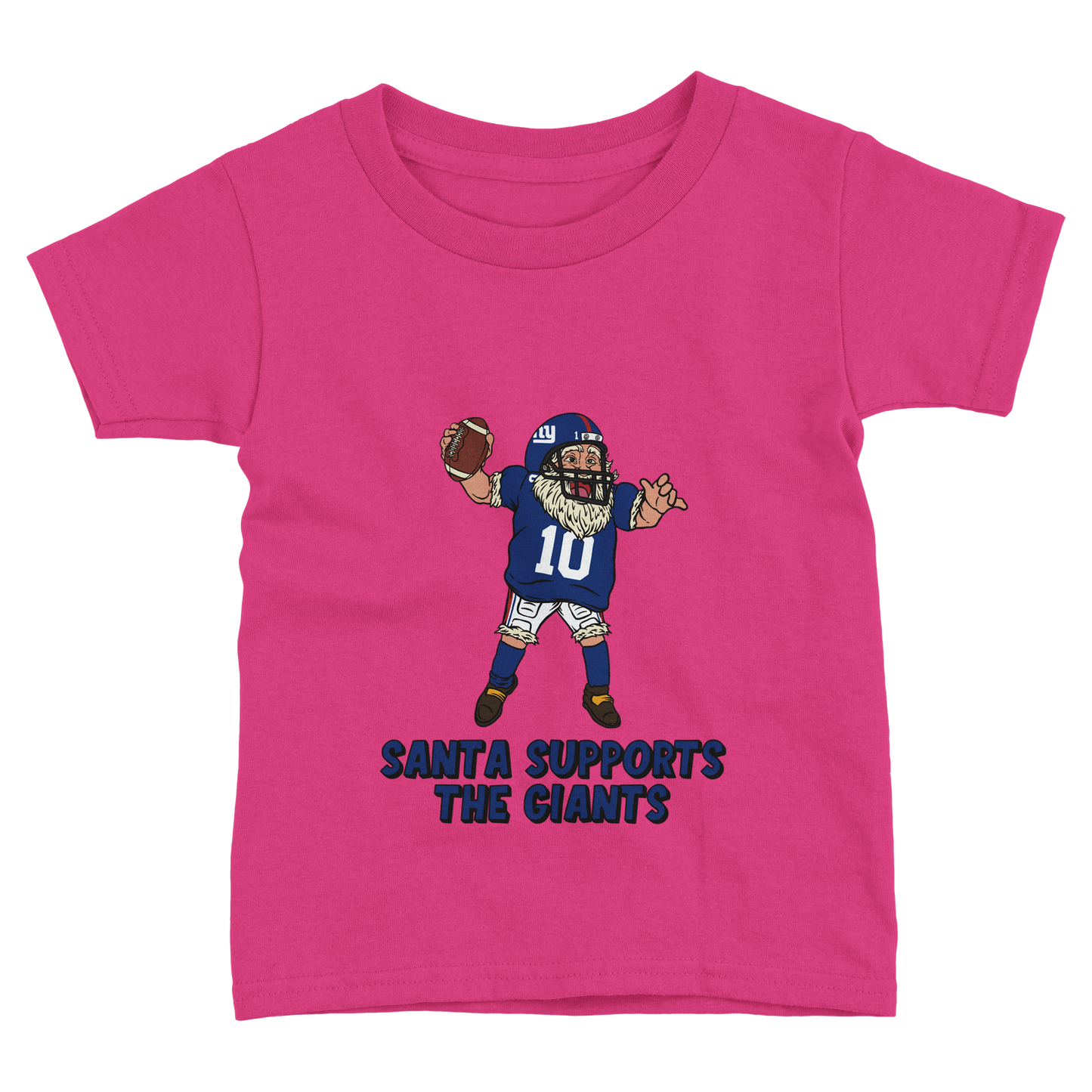 New York Giants Toddler Fine Jersey Santa T-Shirt