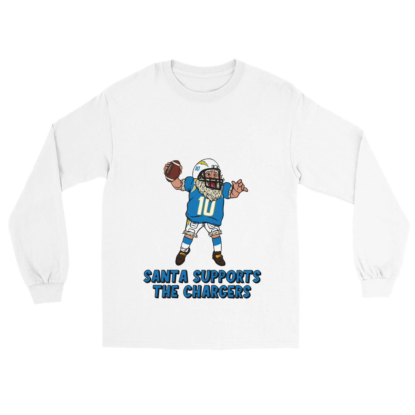 Los Angeles Chargers Unisex Longsleeve Santa T-shirt