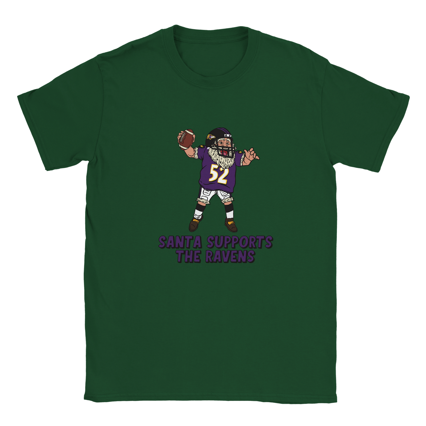 Baltimore Ravens Kids Crewneck Santa T-shirt