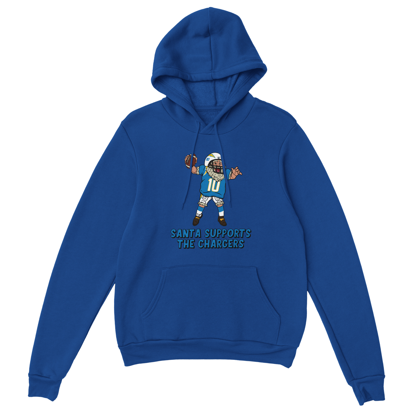 Los Angeles Chargers Unisex Pullover Santa Hoodie