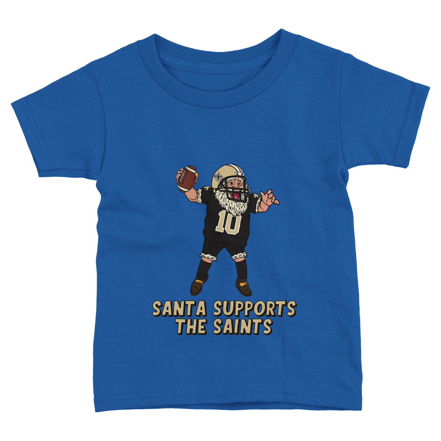 New Orleans Saints Toddler Fine Jersey Santa T-Shirt