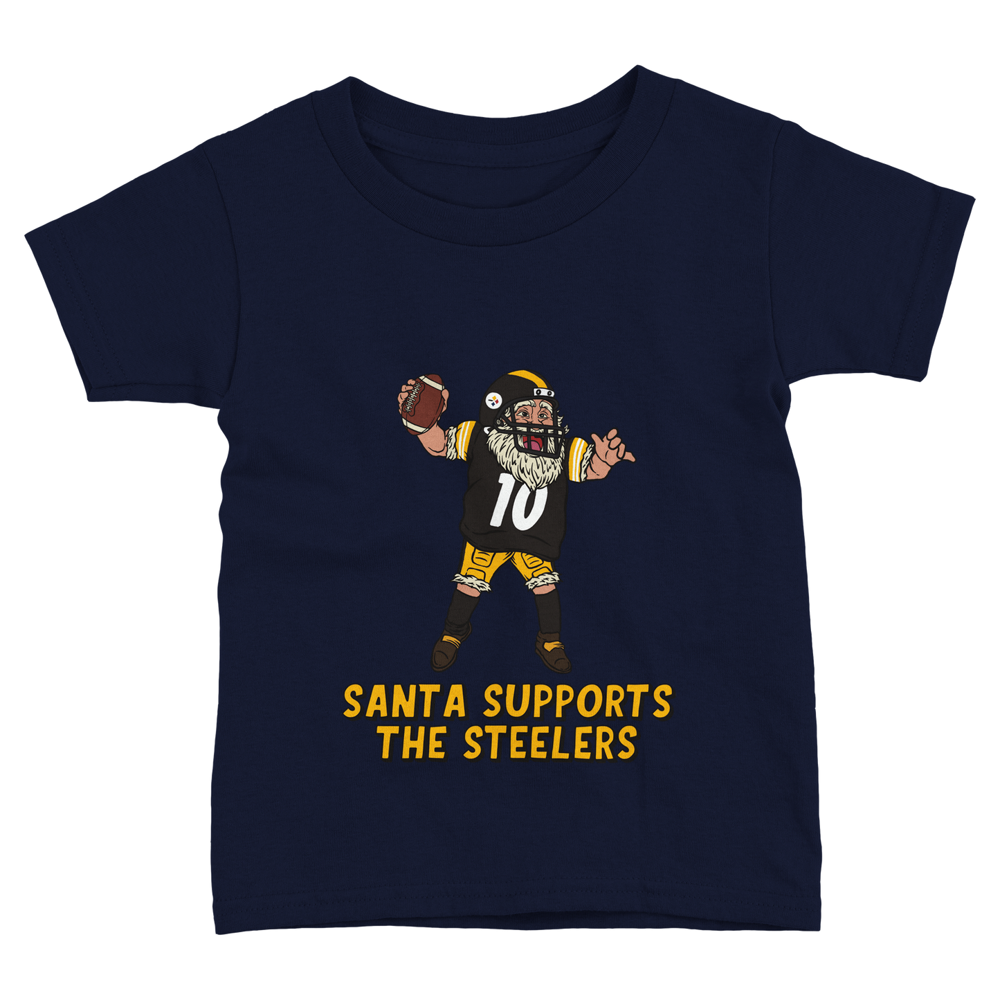 Pittsburgh Steelers Toddler Fine Jersey Santa T-Shirt