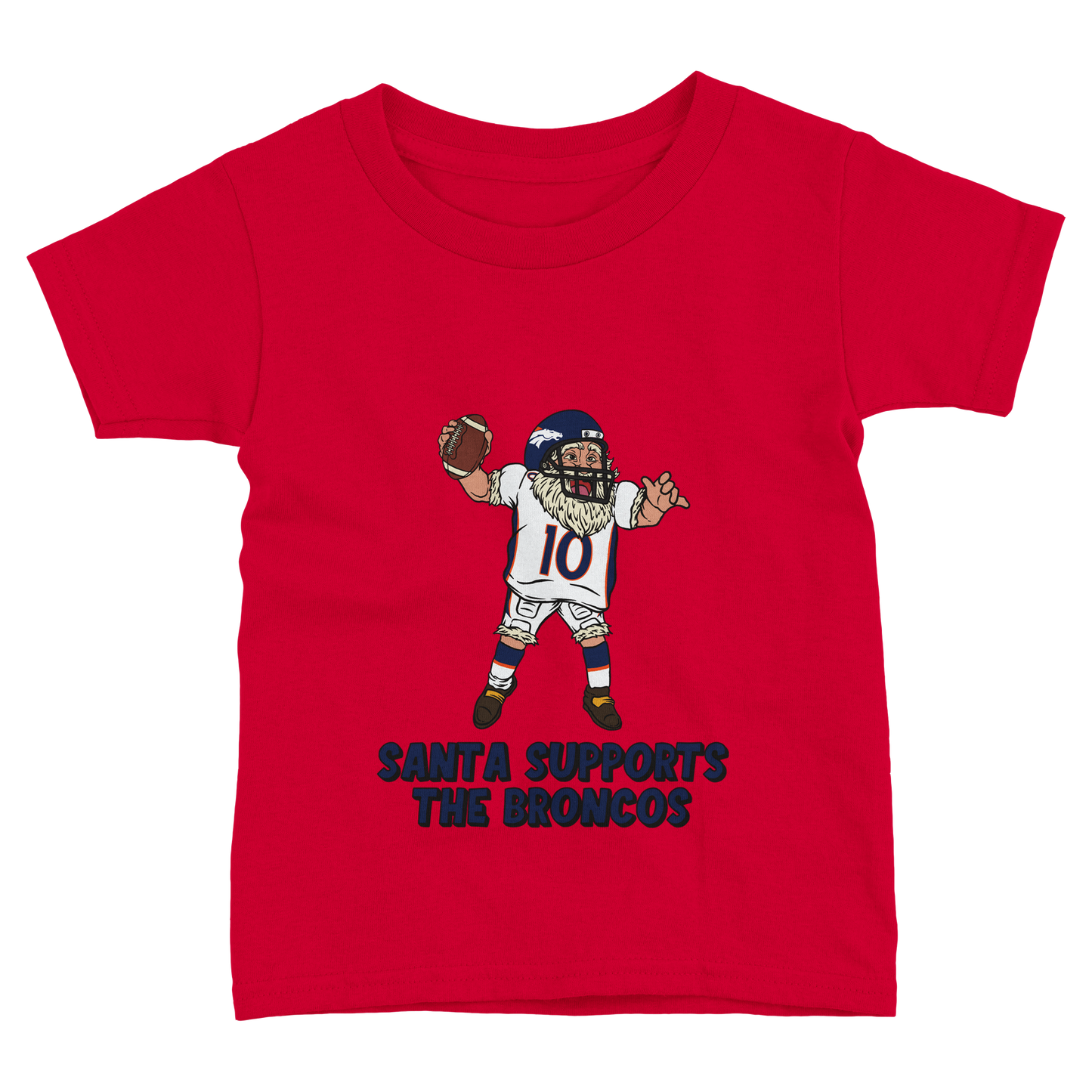 Denver Broncos Toddler Fine Jersey Santa T-Shirt