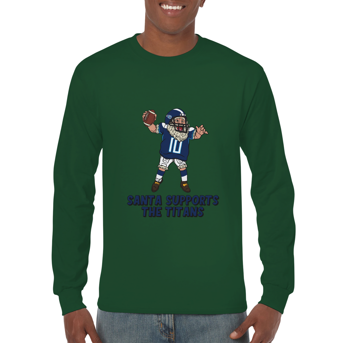 Tennessee Titans Unisex Longsleeve Santa T-shirt