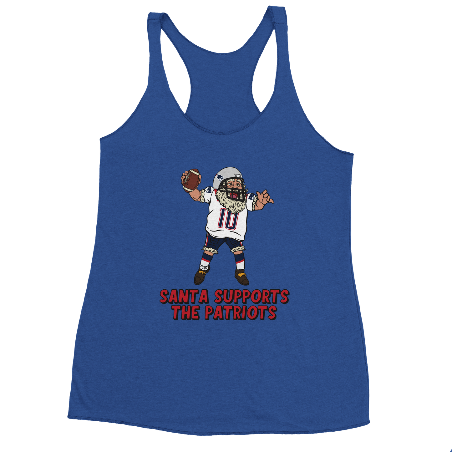 New England Patriots Women's Racerback Santa Tank Top