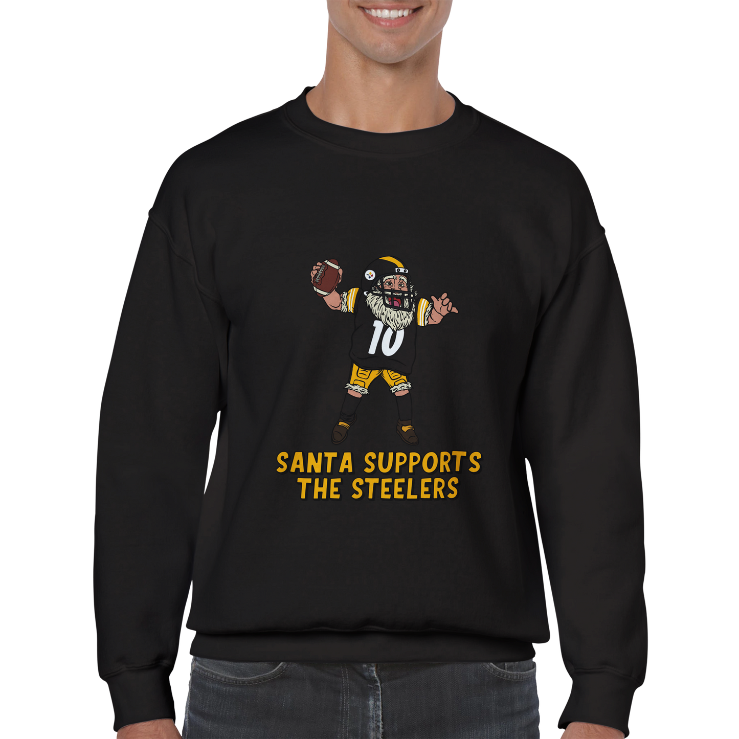 Pittsburgh Steelers Unisex Crewneck Santa Sweatshirt