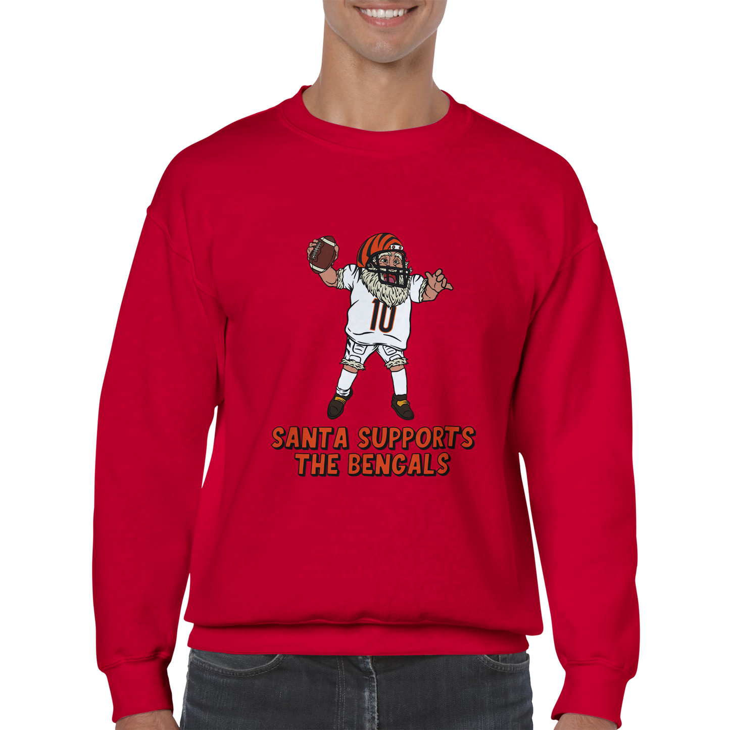 Cincinnati Bengals Unisex Crewneck Santa Sweatshirt