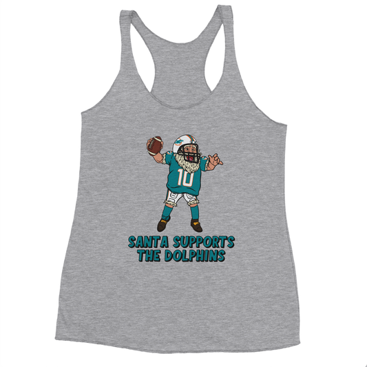 Miami Dolphins Women's Racerback Santa Tank Top