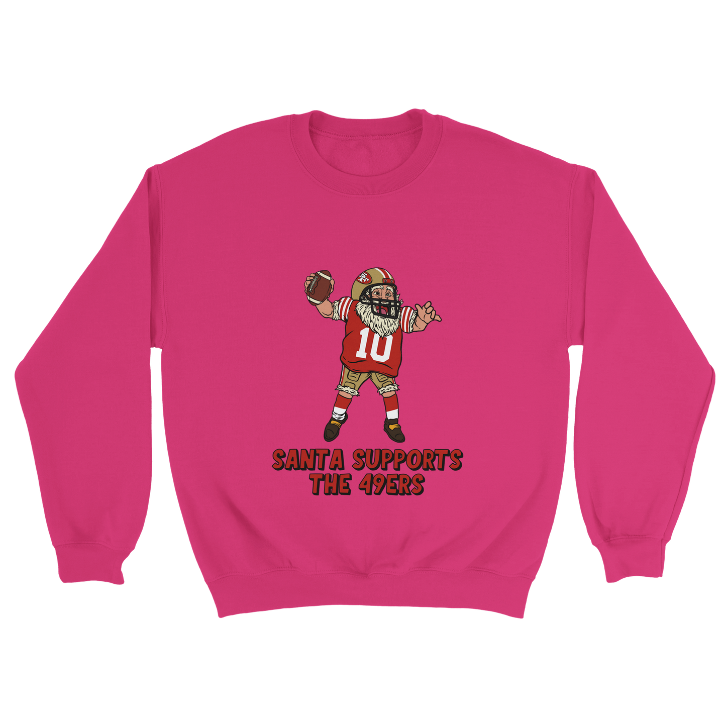 San Francisco 49ers Unisex Crewneck Santa Sweatshirt