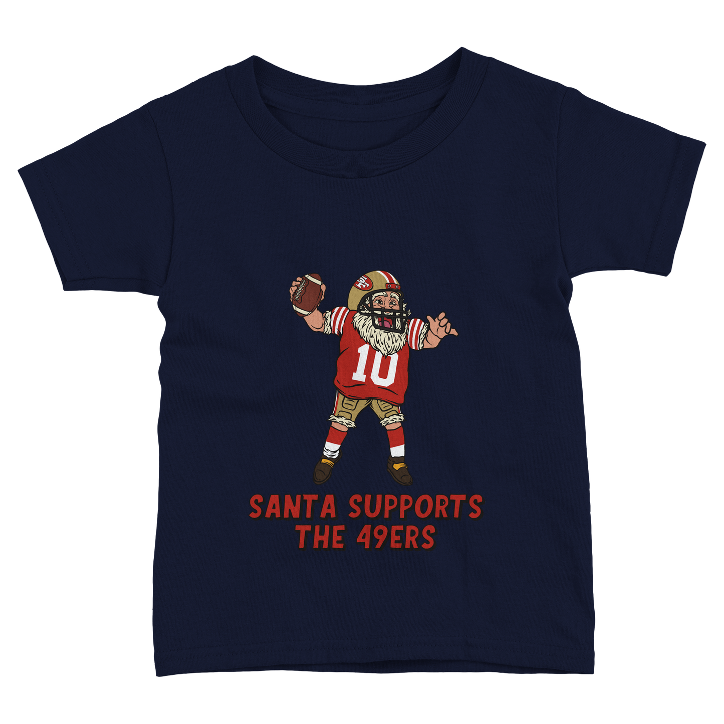 San Francisco 49ers Toddler Fine Jersey Santa T-Shirt