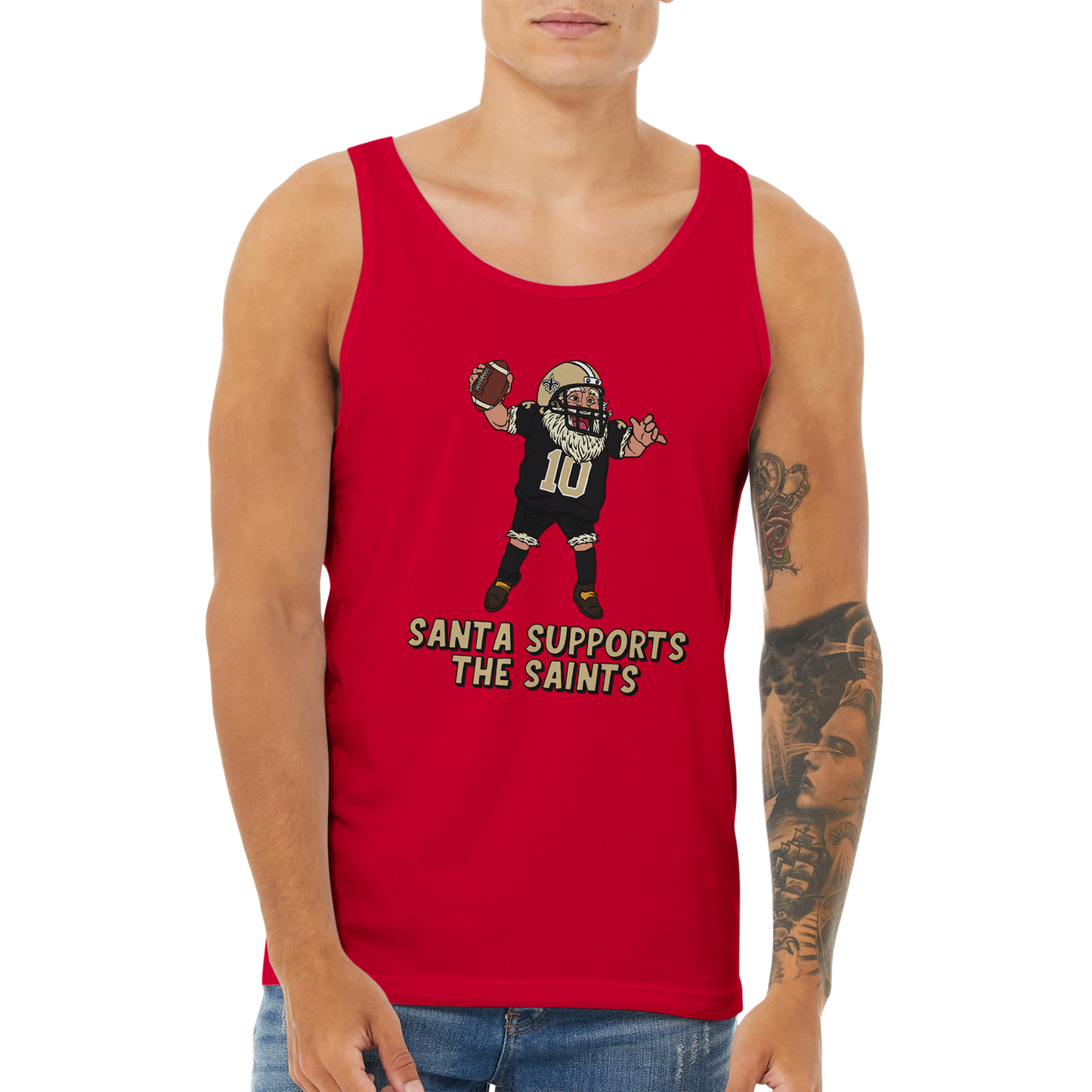 New Orleans Saints Unisex Santa Tank Top