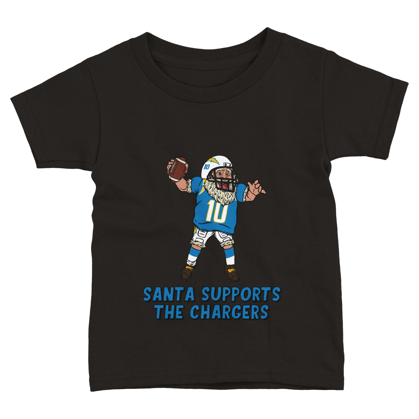 Los Angeles Chargers Toddler Fine Jersey Santa T-Shirt