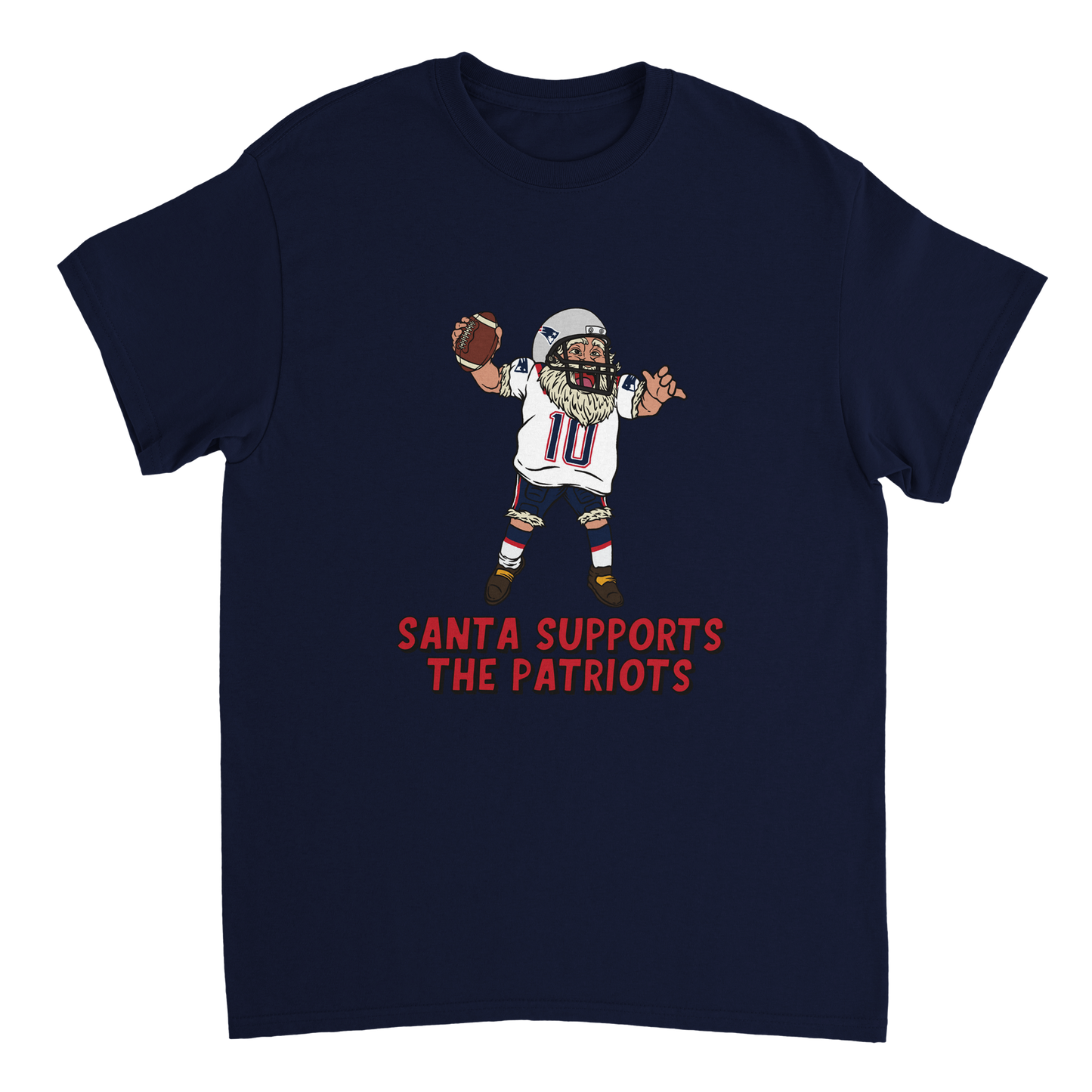 New England Patriots Unisex Crewneck Santa T-shirt