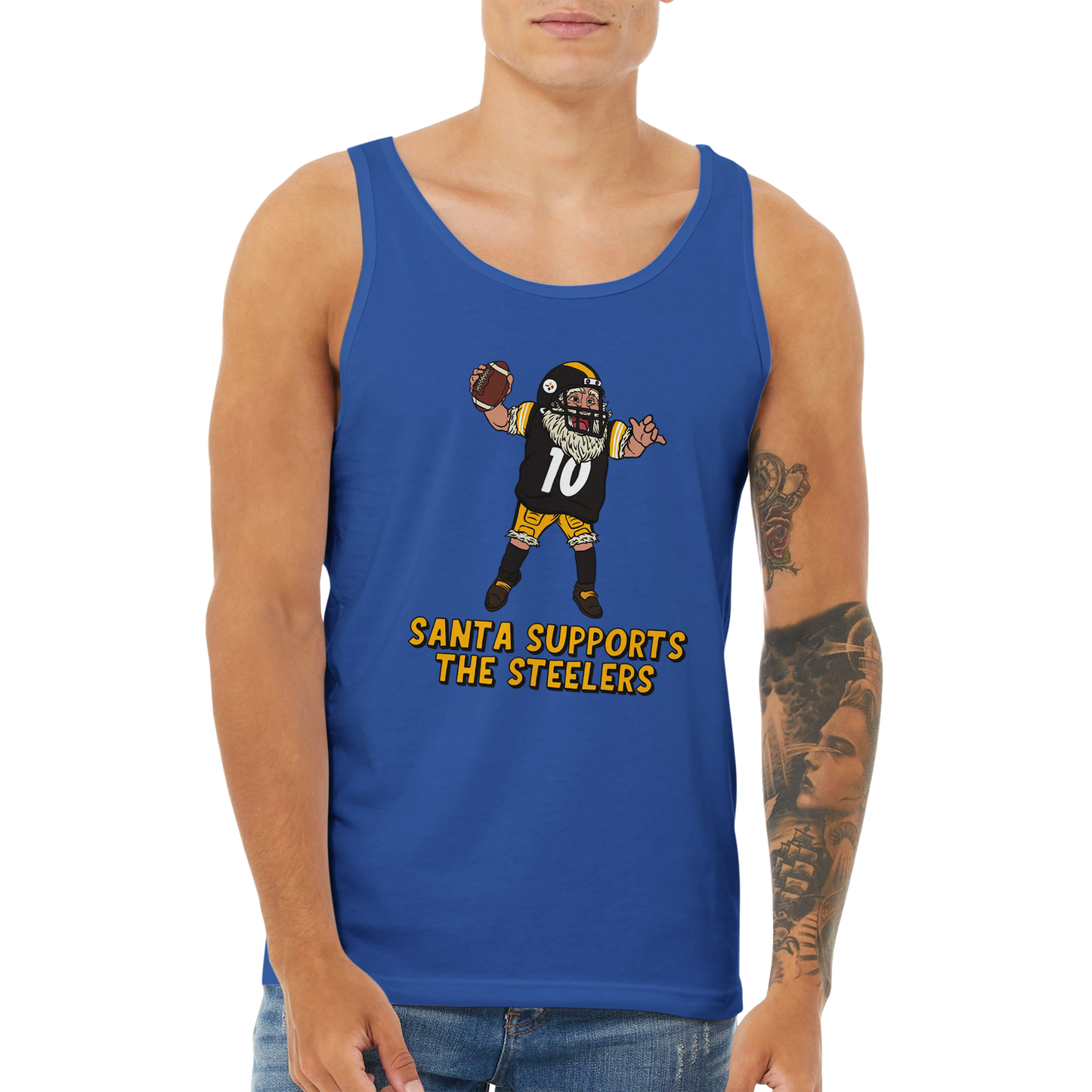 Pittsburgh Steelers Unisex Santa Tank Top