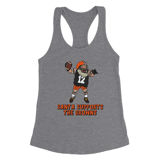 Cleveland Browns Women's Santa Racerback Tank