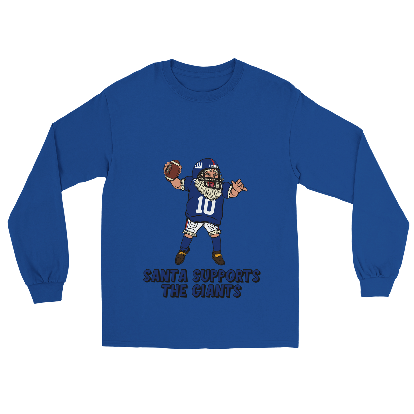 New York Giants Unisex Longsleeve Santa T-shirt