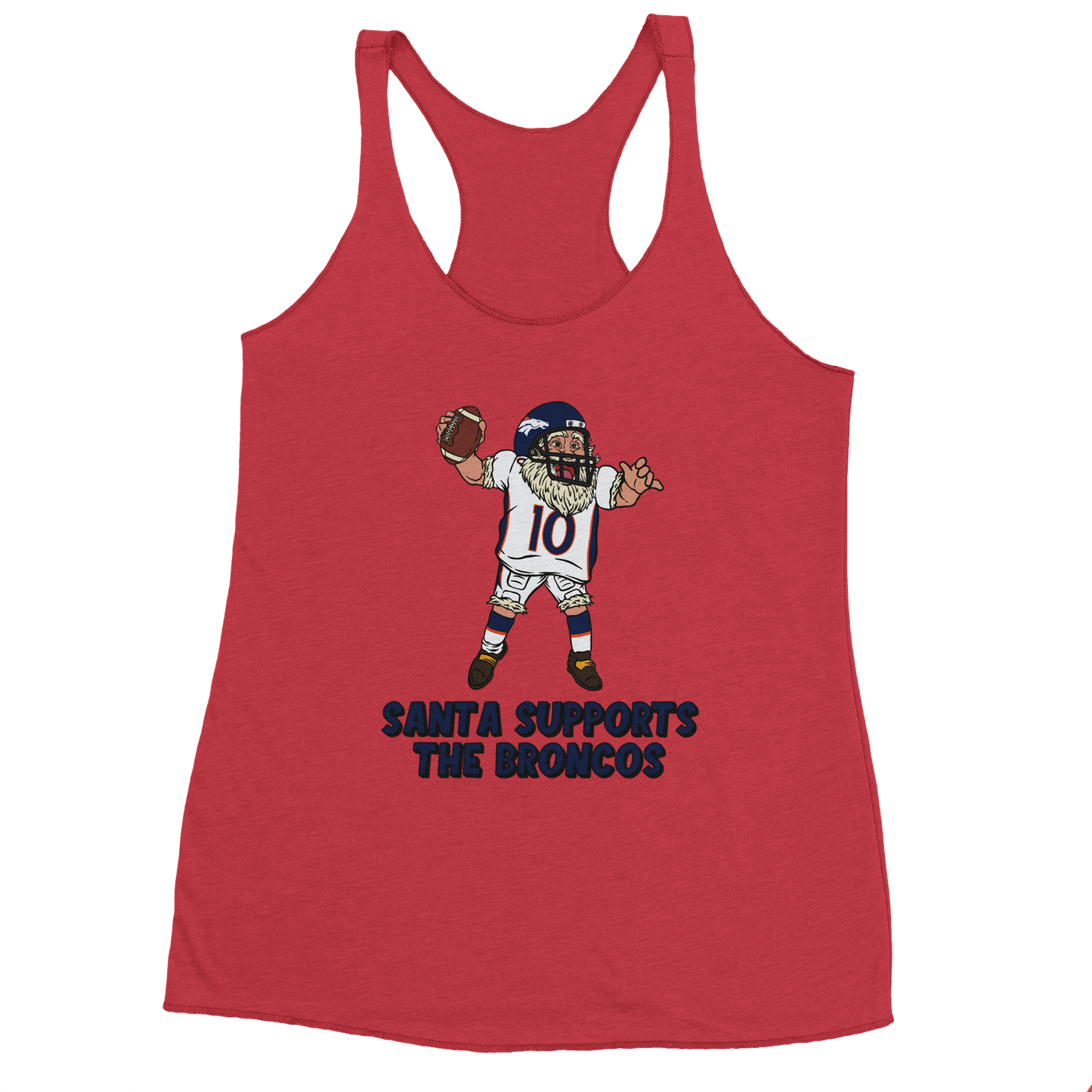 Denver Broncos Women's Racerback Santa Tank Top