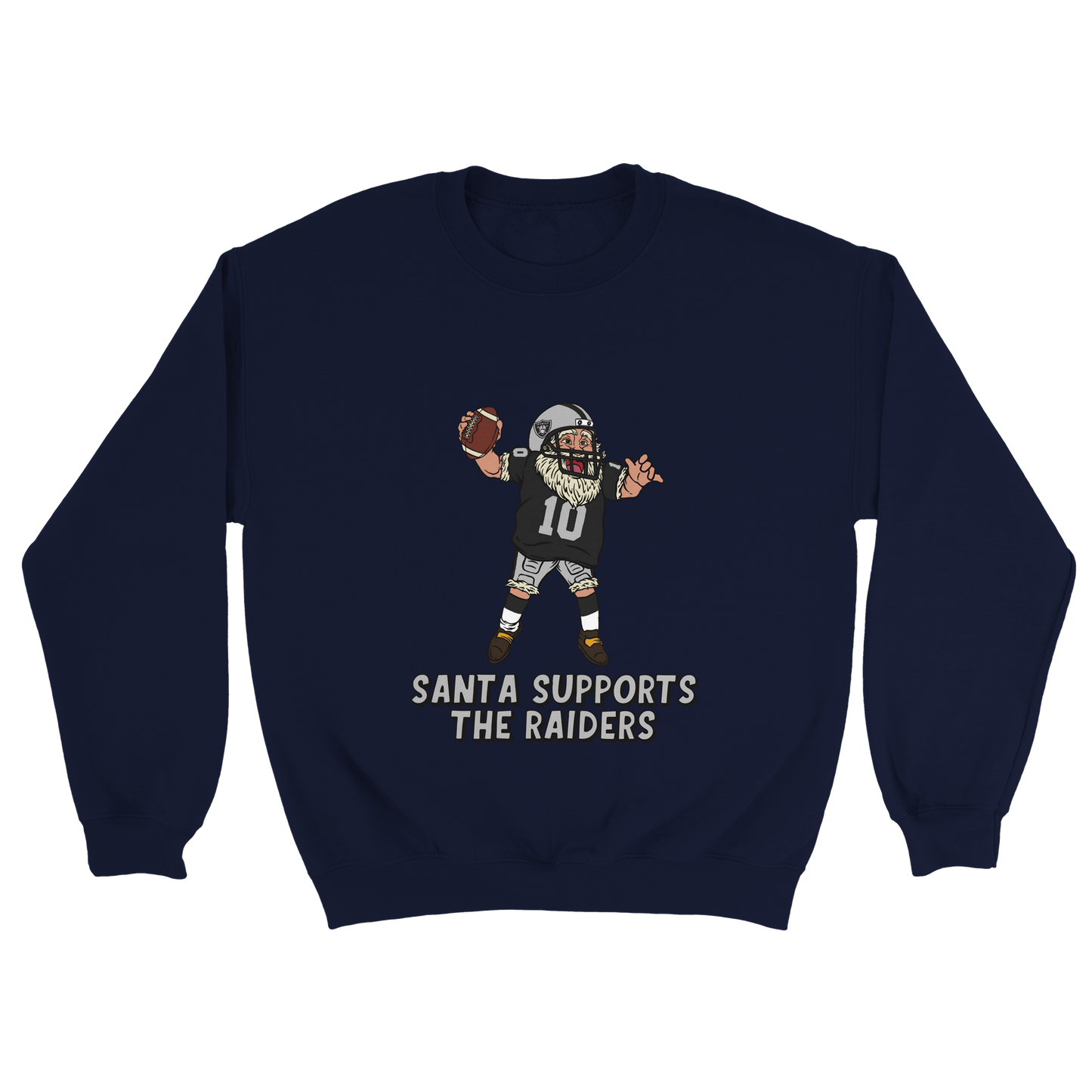 Las Vegas Raiders Unisex Crewneck Santa Sweatshirt