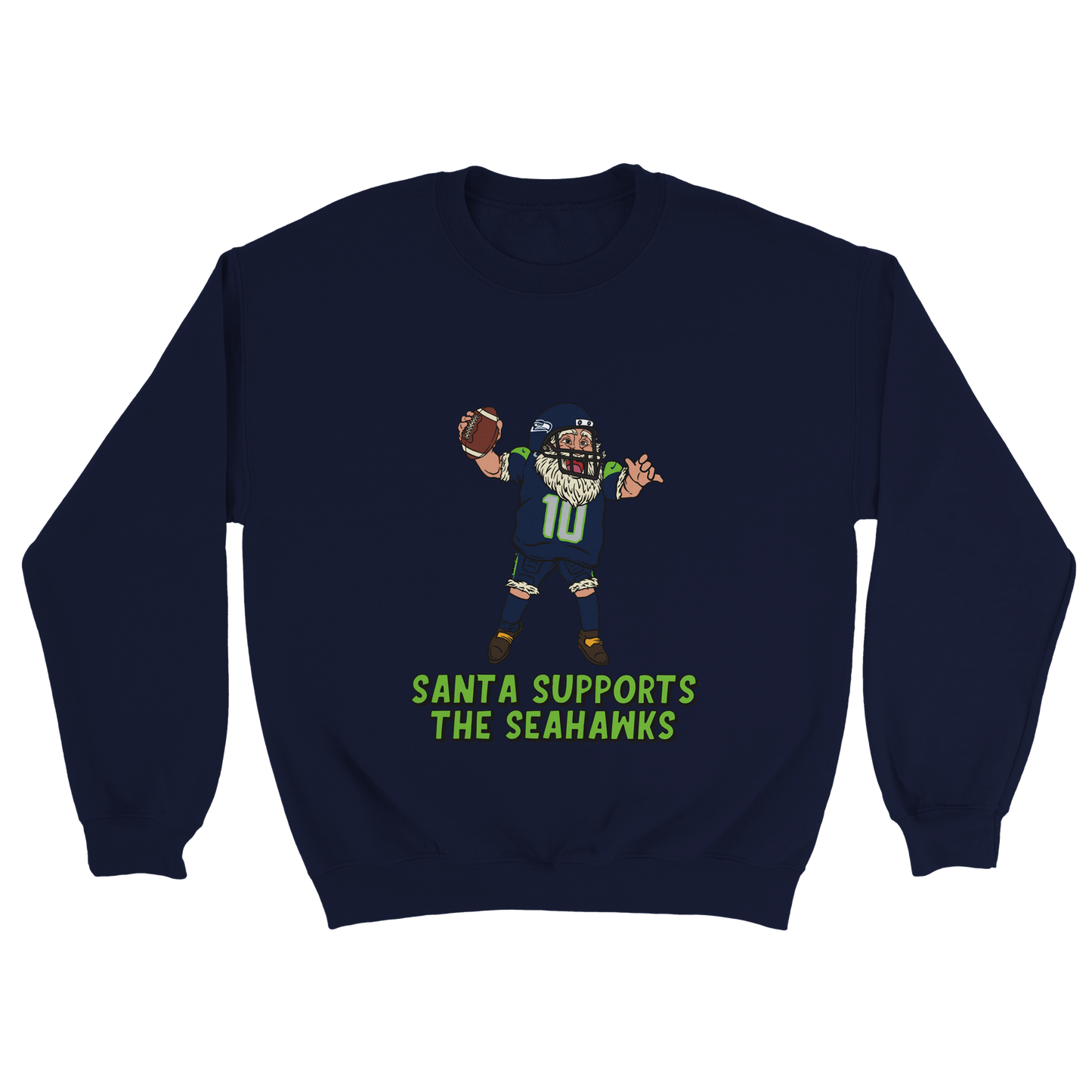 Seattle Seahawks Unisex Crewneck Santa Sweatshirt