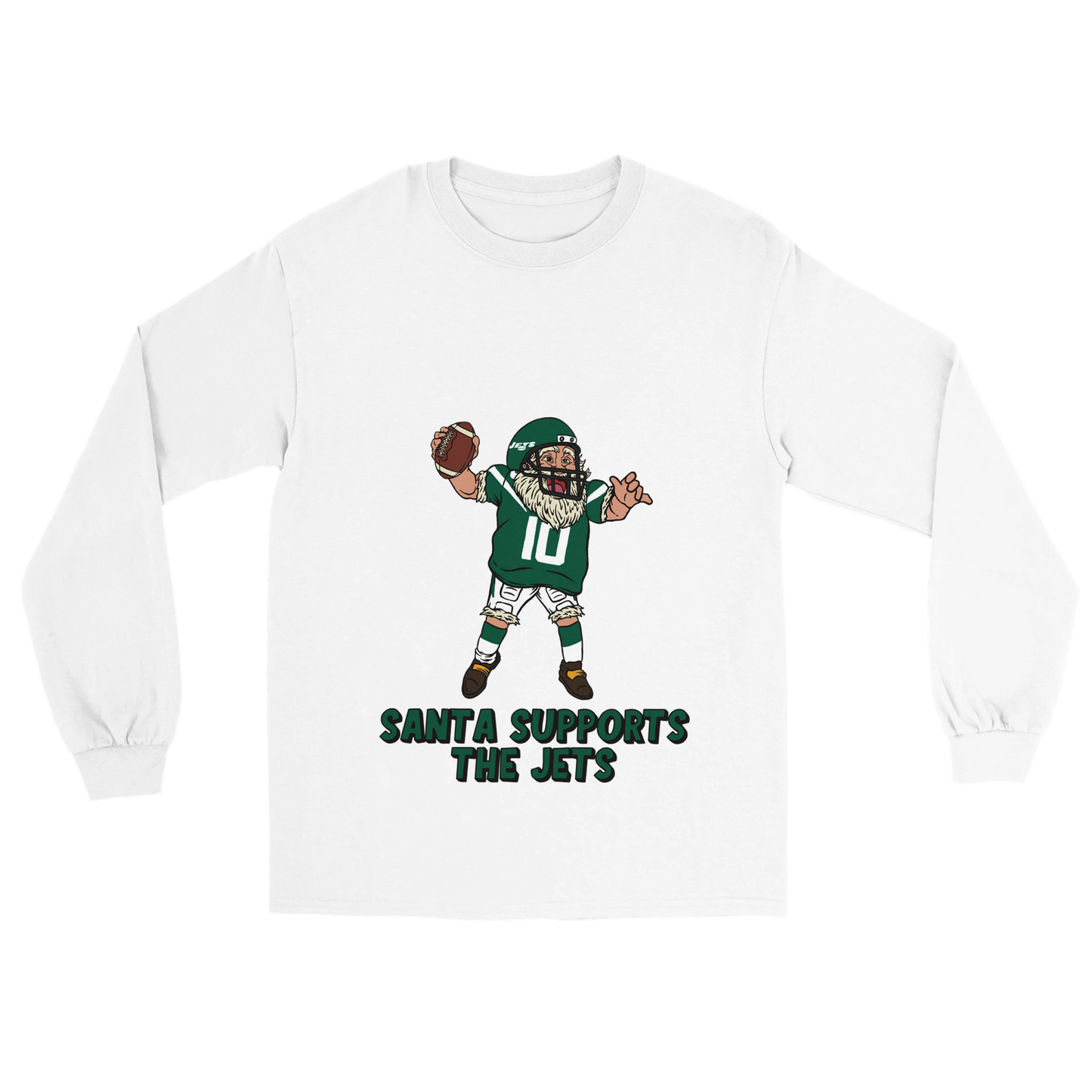 New York Jets Unisex Longsleeve Santa T-shirt