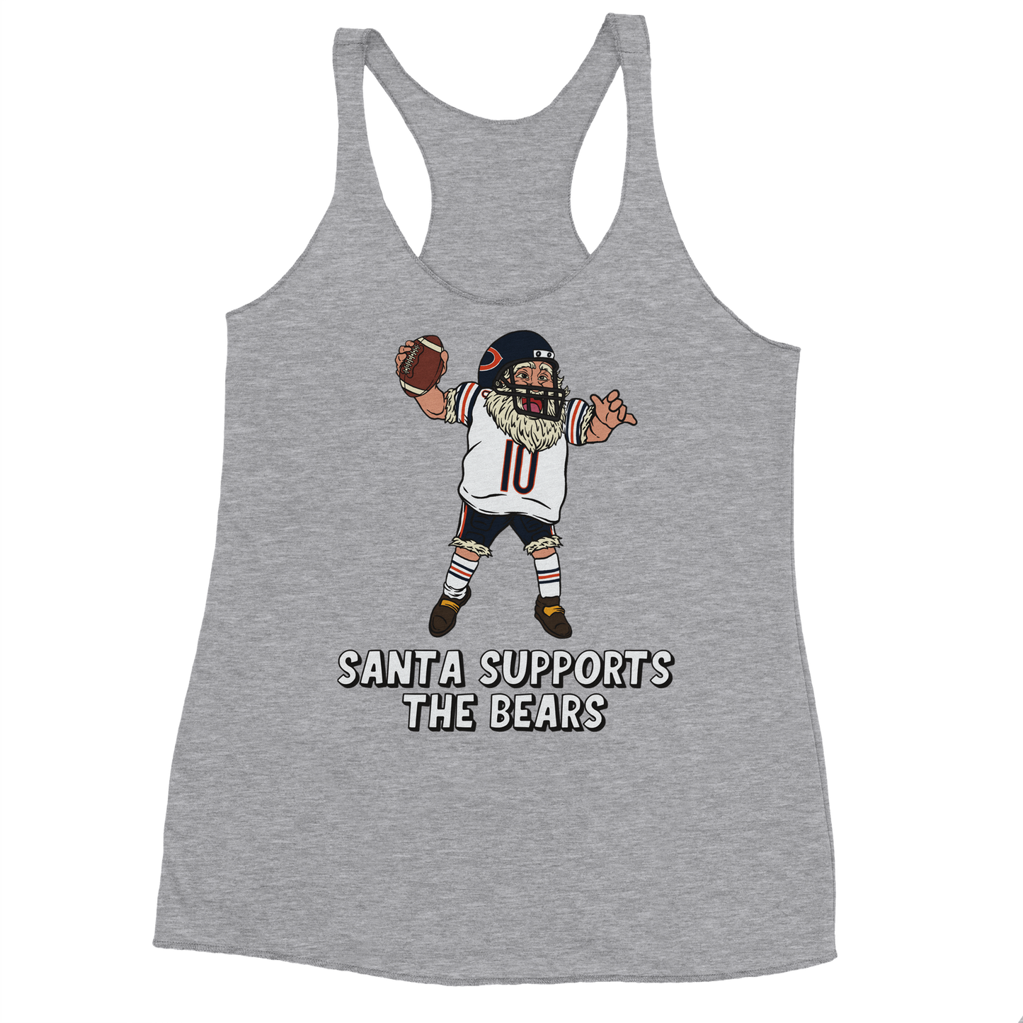 Chicago Bears Women's Racerback Santa Tank Top