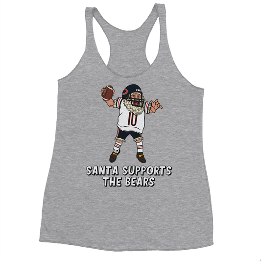 Chicago Bears Women's Racerback Santa Tank Top