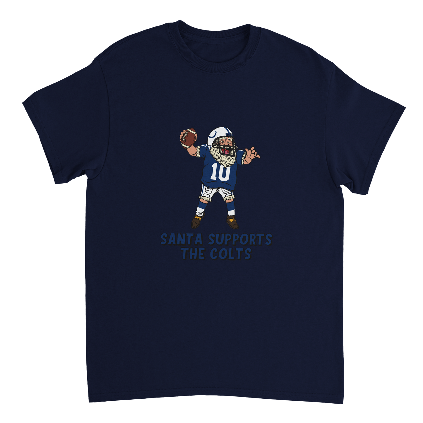 Indianapolis Colts Unisex Crewneck Santa T-shirt