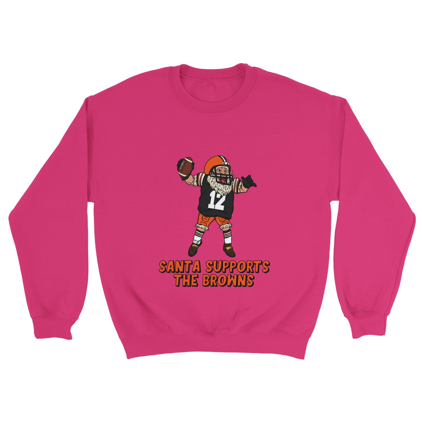 Cleveland Browns Unisex Crewneck Santa Sweatshirt