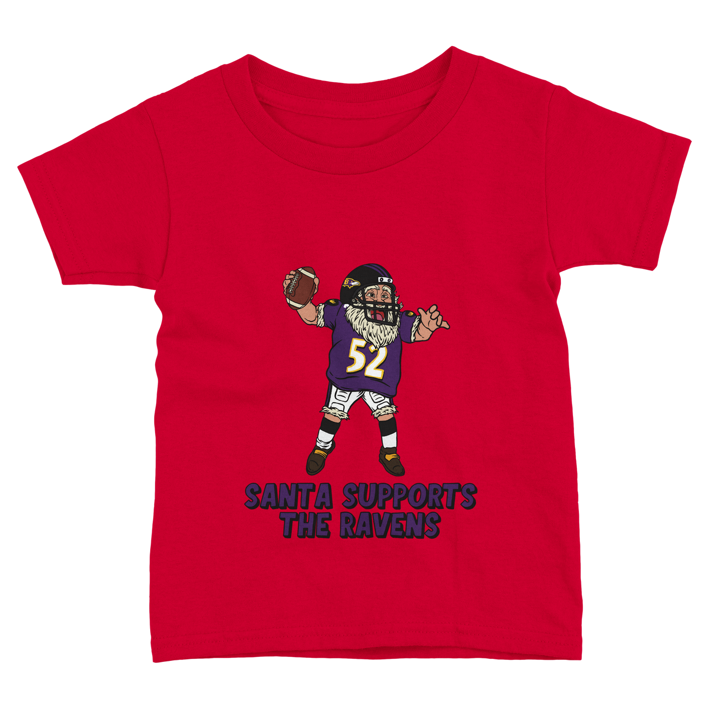 Baltimore Ravens Toddler Fine Jersey Santa T-Shirt