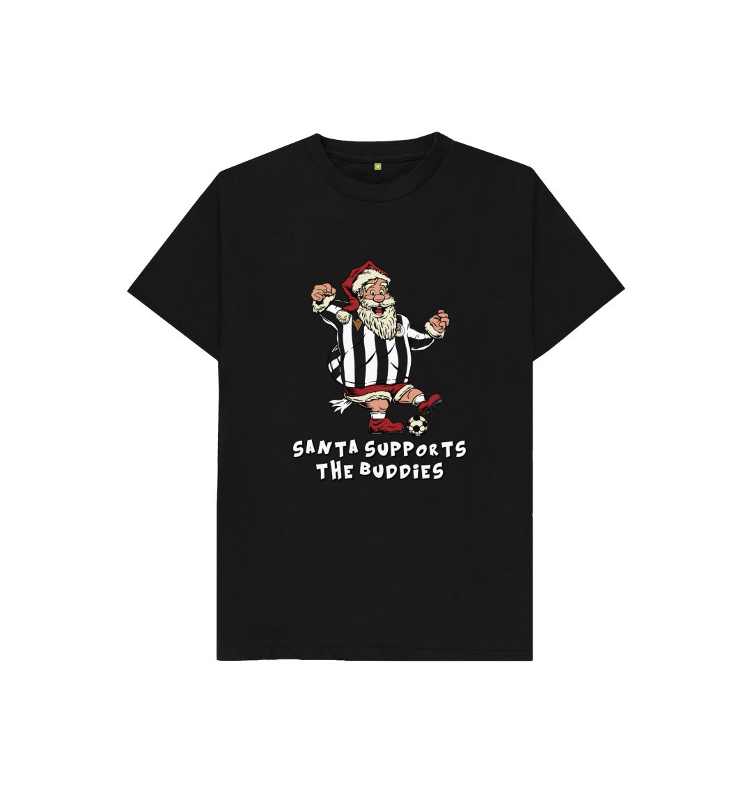 Black St Mirren Kids Santa T-shirt