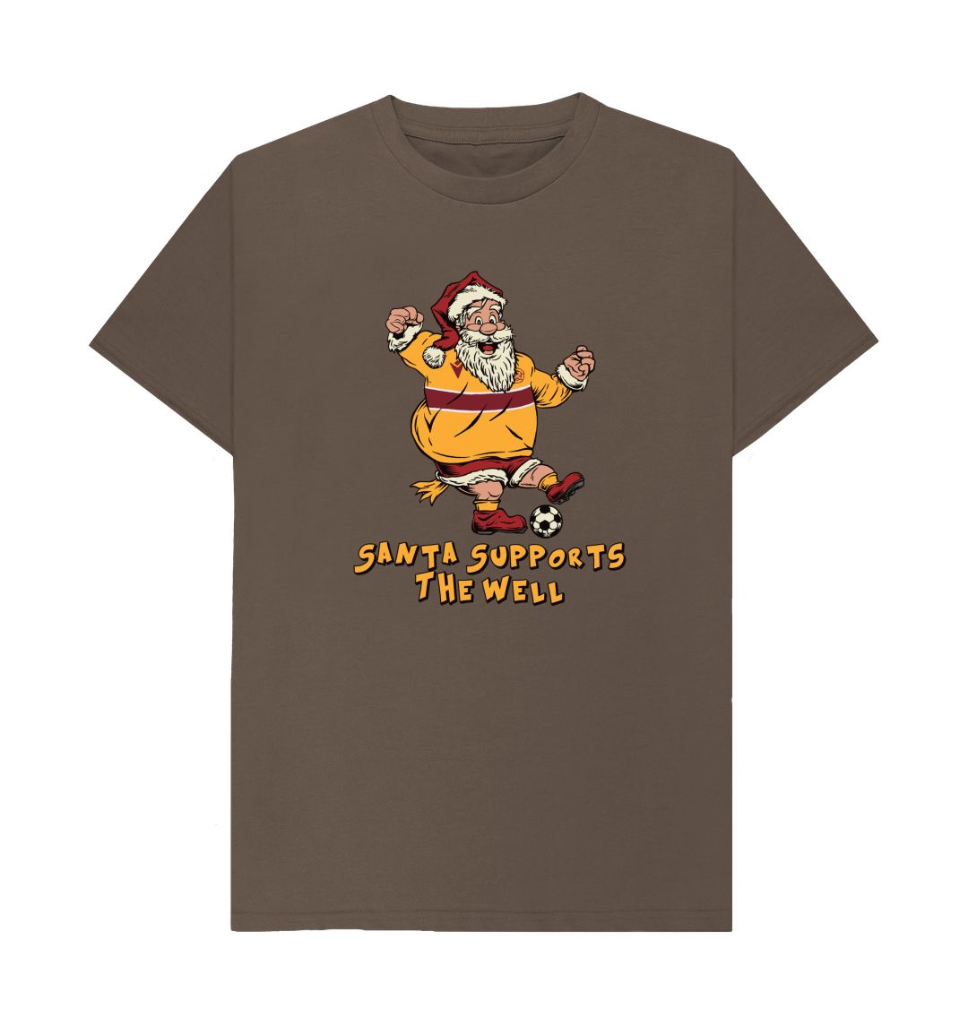 Chocolate Motherwell Men's Santa T-shirt