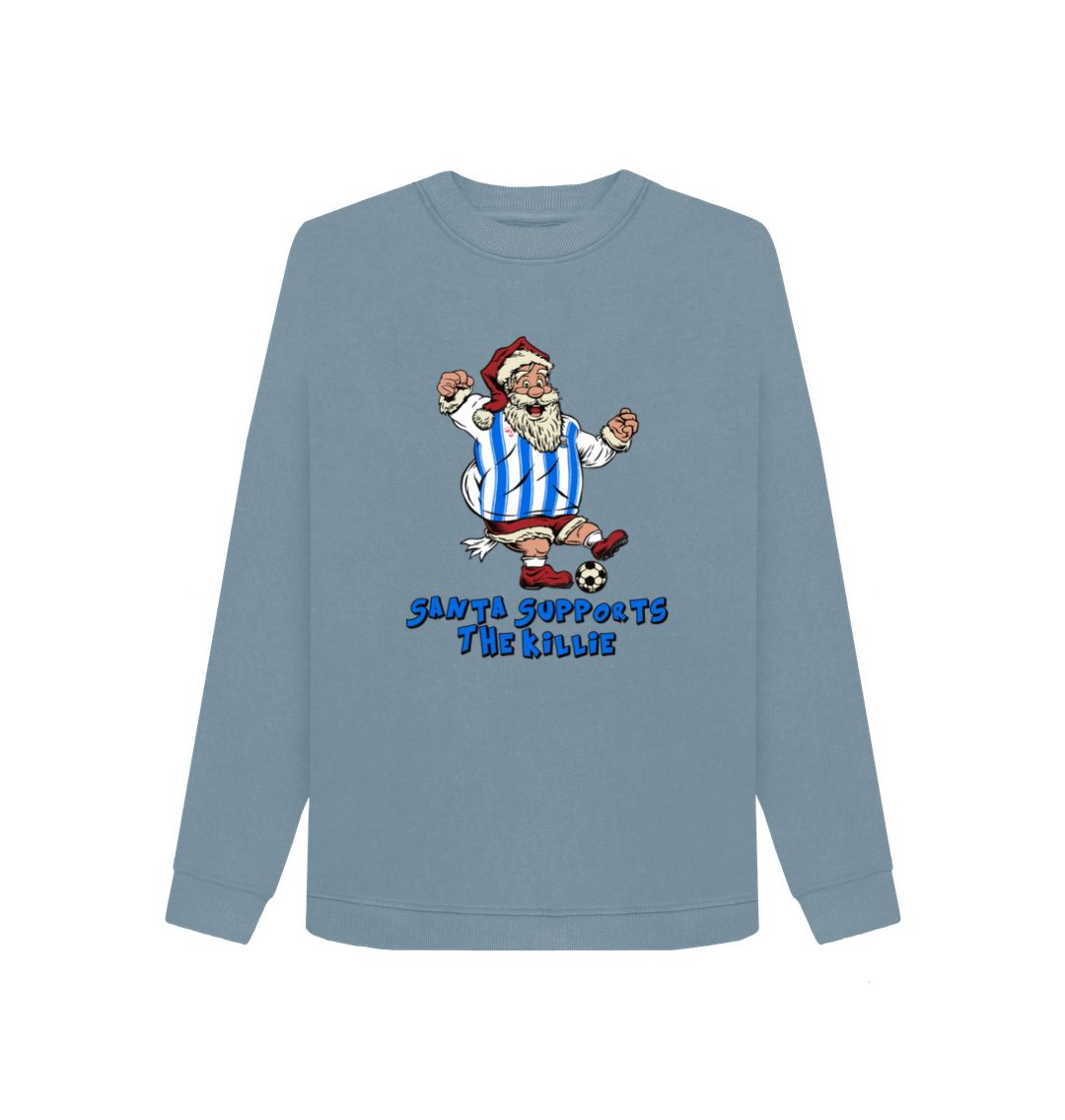 Stone Blue Kilmarnock Women's Santa Jumper