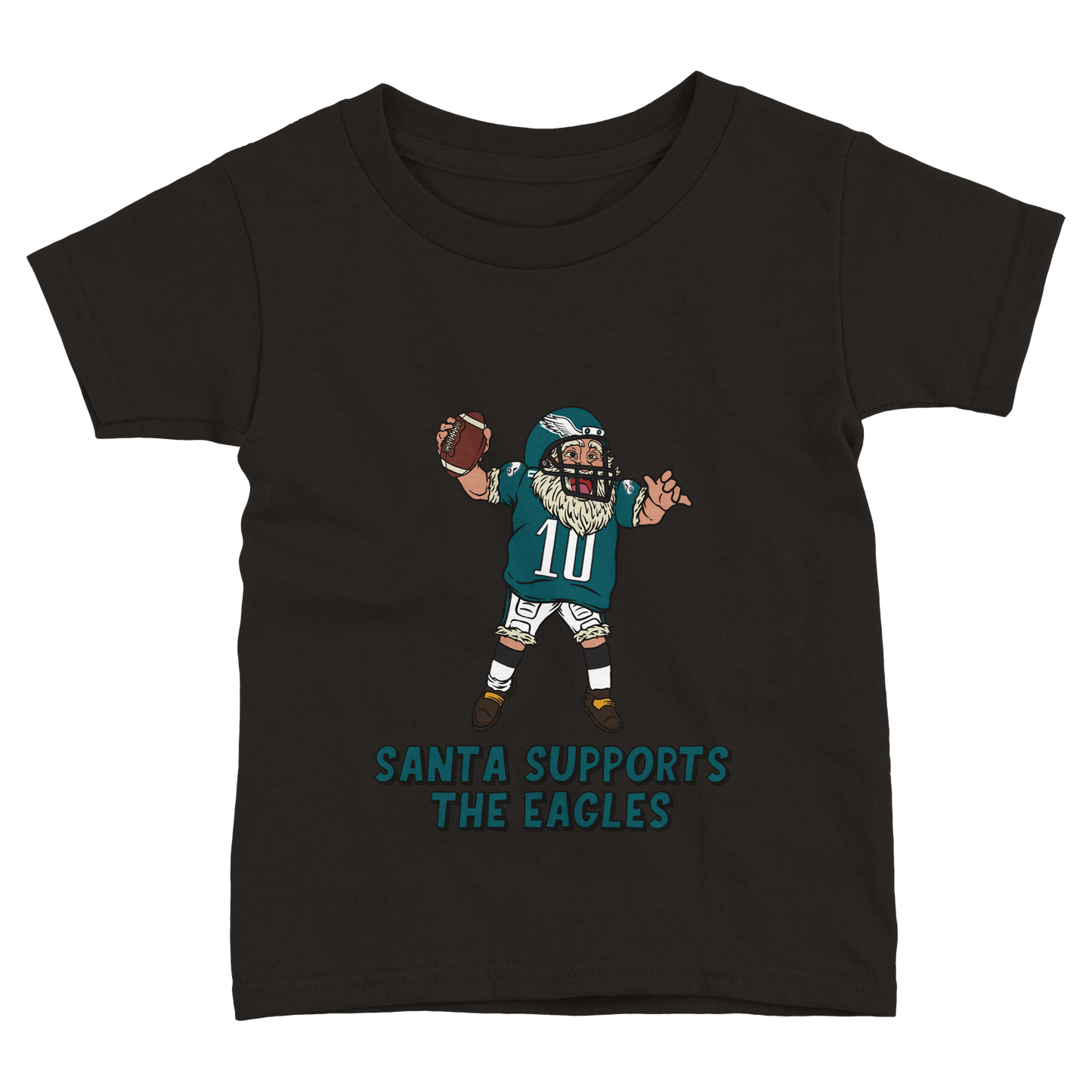 Philadelphia Eagles Toddler Fine Jersey Santa T-Shirt