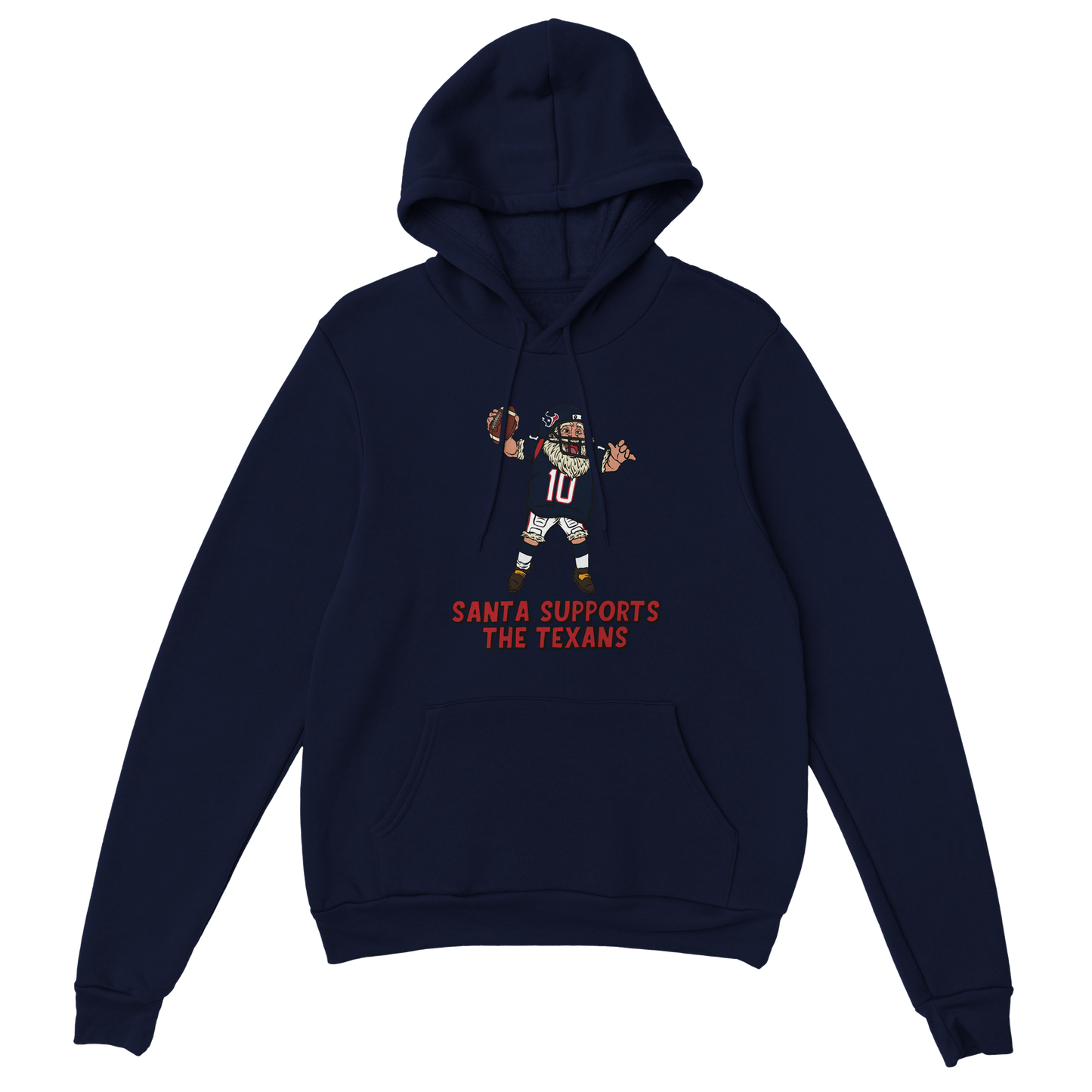 Houston Texans Unisex Pullover Santa Hoodie