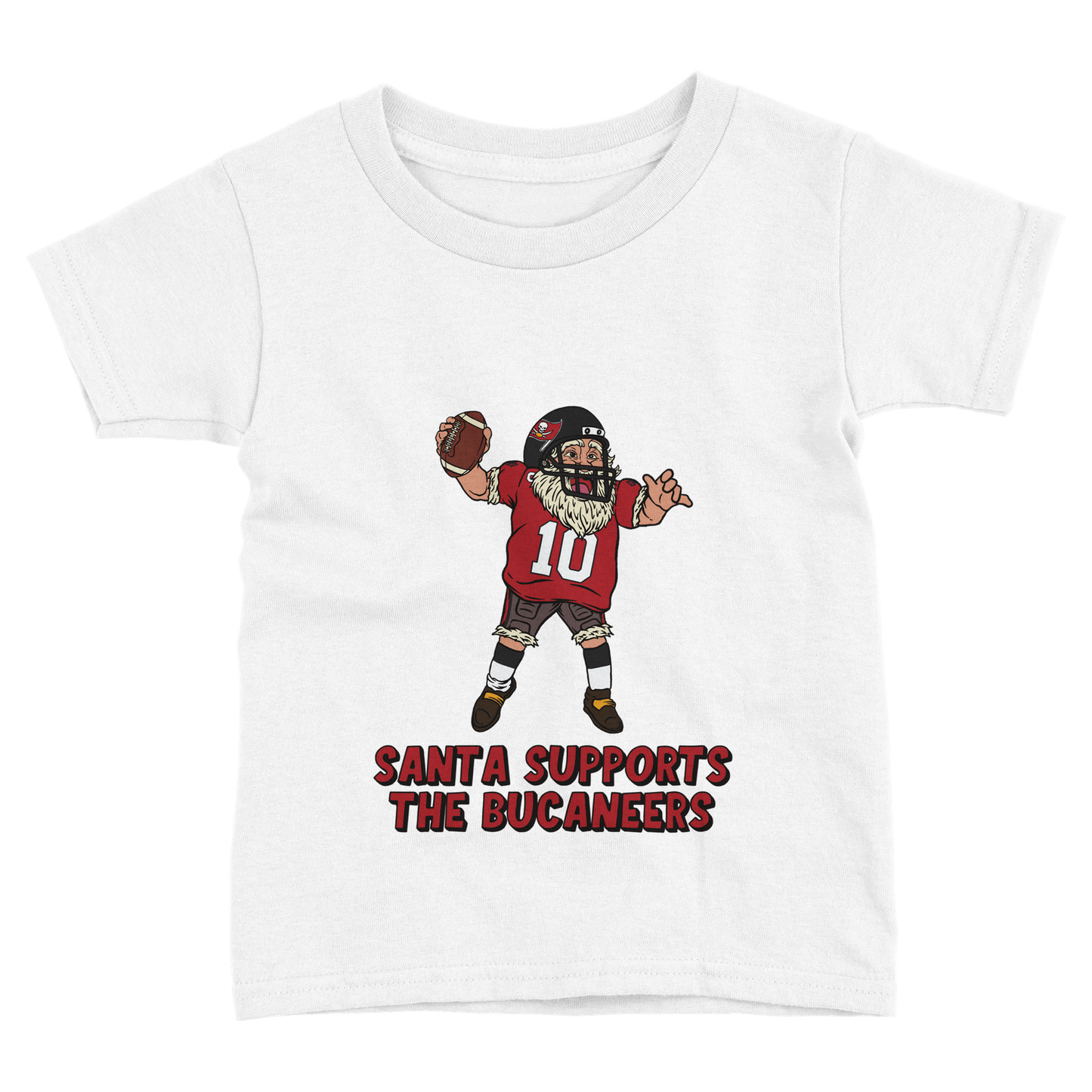 Tampa Bay Buccaneers Toddler Fine Jersey Santa T-Shirt