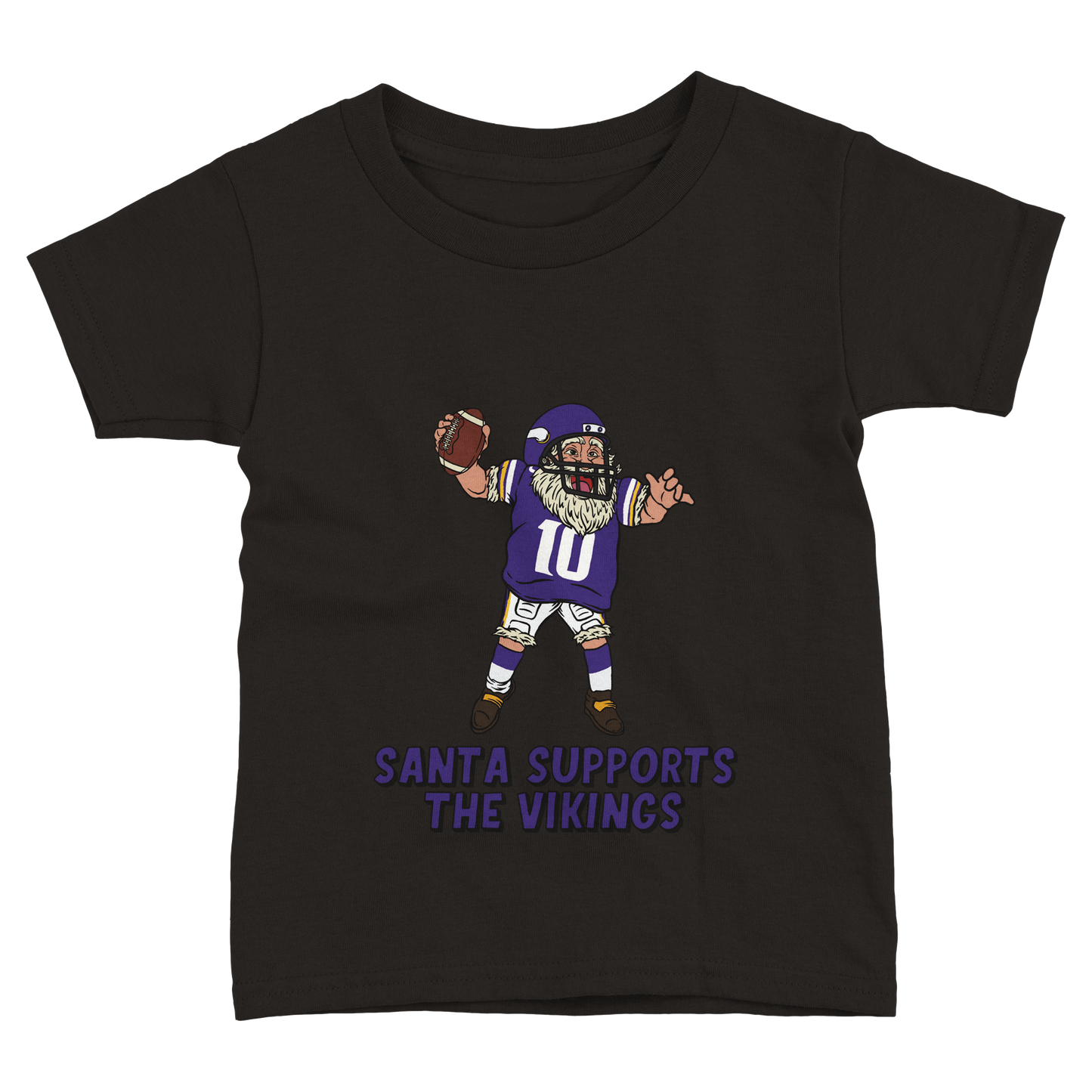 Minnesota Vikings Toddler Fine Jersey Santa T-Shirt