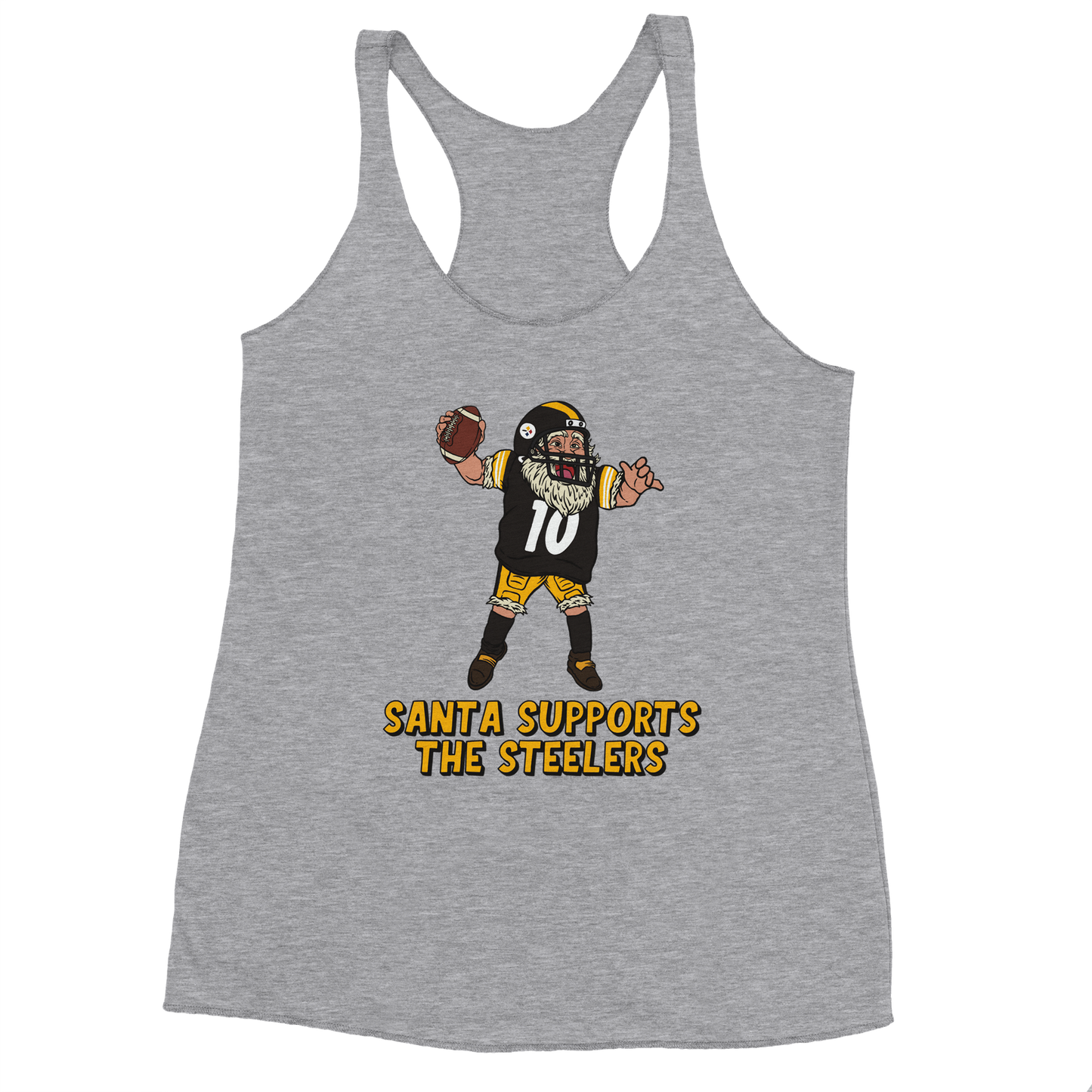 Pittsburgh Steelers Women's Racerback Santa Tank Top