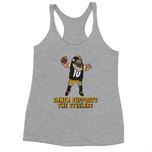 Pittsburgh Steelers Women's Racerback Santa Tank Top