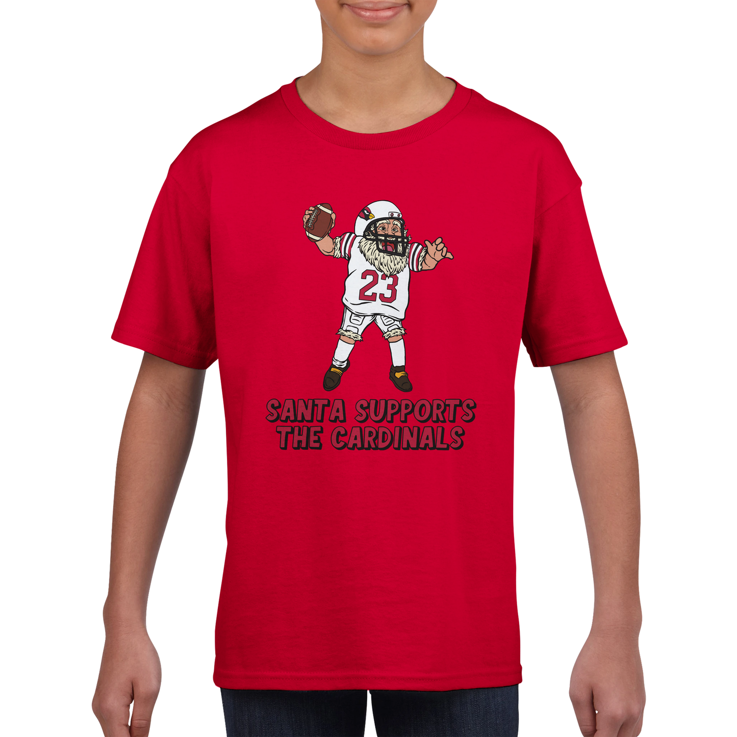 Arizona Cardinals Kids Crewneck Santa T-shirt